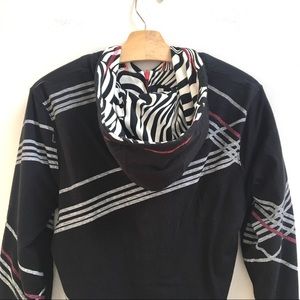 BURTON HOODIE//Zebra Print / Reversible/ Medium